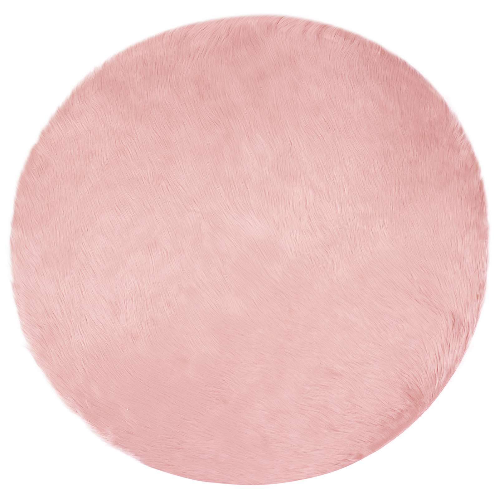Vidaxl nep schapenvacht tapijt tafalla roze ø 100 cm polyester