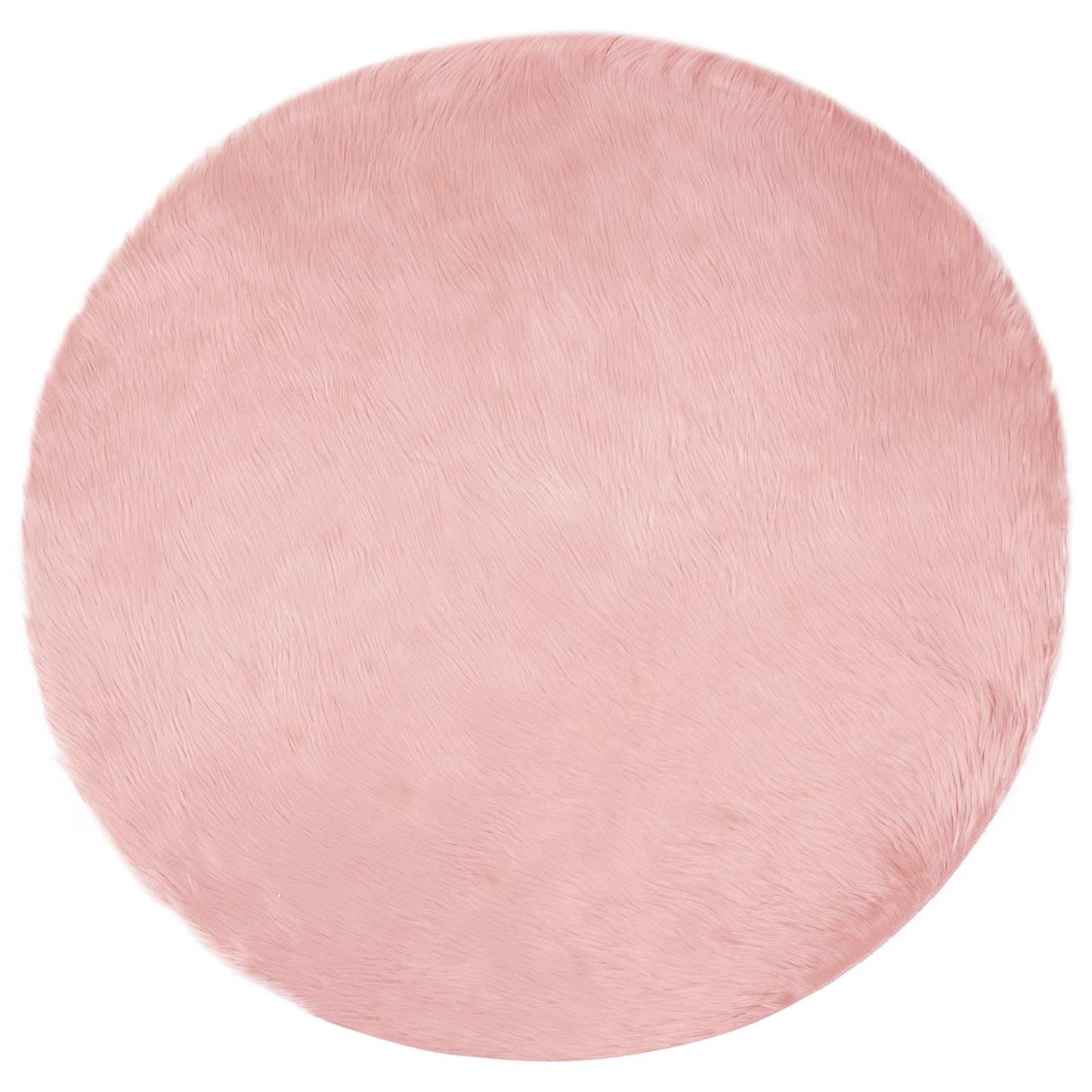Vidaxl nep schapenvacht tapijt tafalla roze ø 200 cm polyester