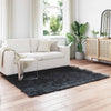 Vidaxl nep schapenvacht tapijt tafalla zwart 120 x 170 cm polyester