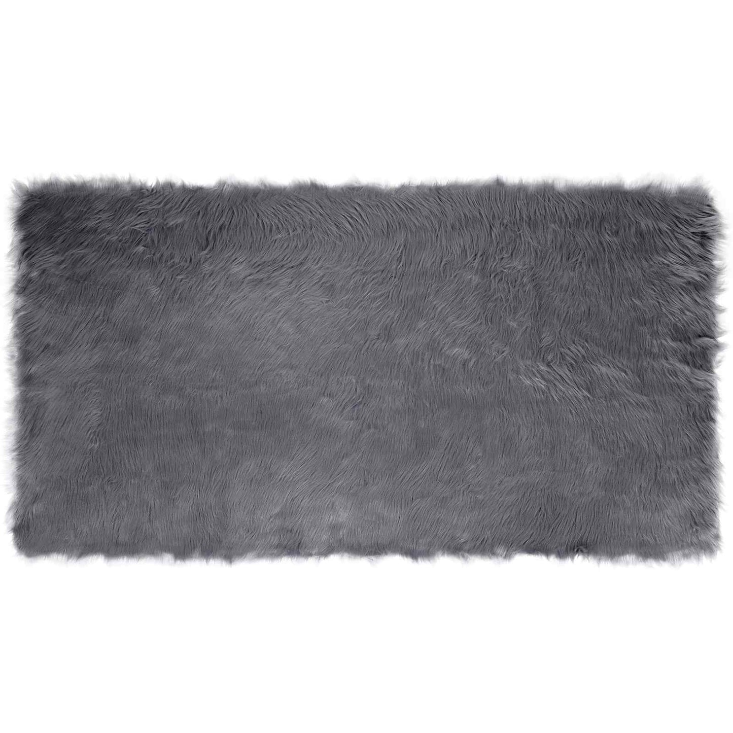 Vidaxl nep schapenvacht tapijt tafalla antraciet 60 x 110 cm polyester