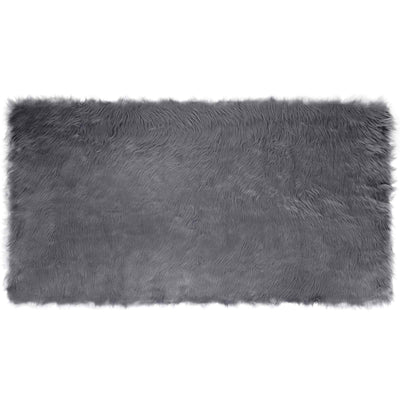 Vidaxx tappeto in finta pelle di pecora tafalla antracite 80 x 150 cm poliestere