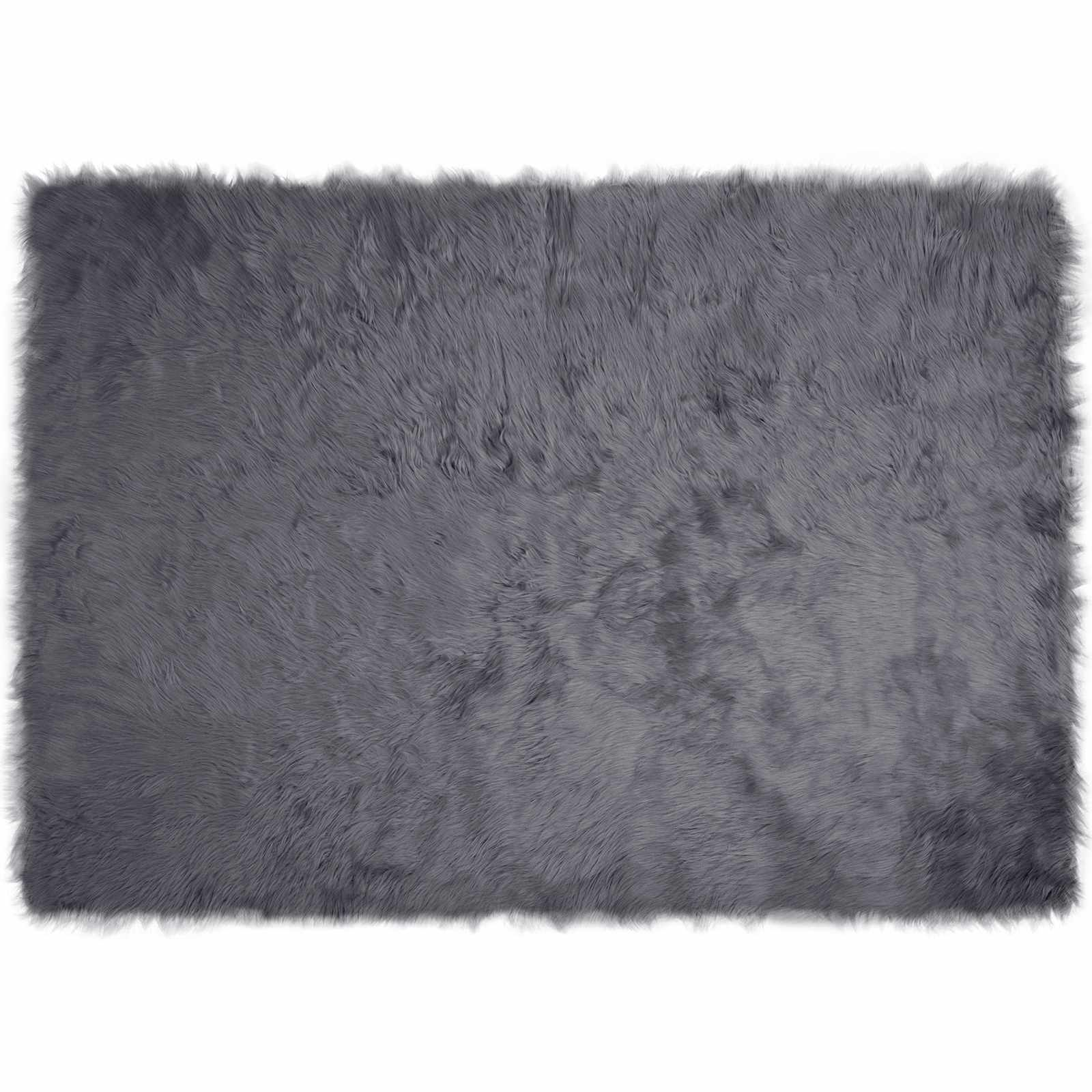 Vidaxl nep schapenvacht tapijt tafalla antraciet 160 x 230 cm