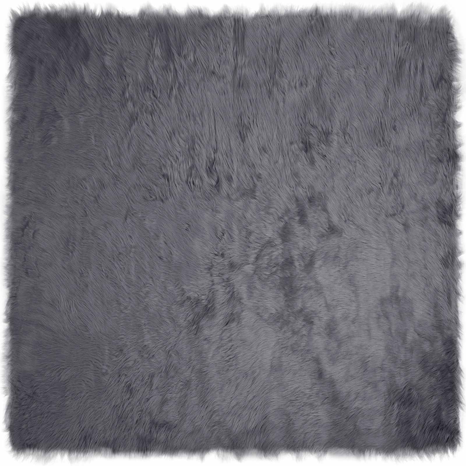 Vidaxl tappeto in finta pelle di pecora tafalla antracite 120 x 120 cm
