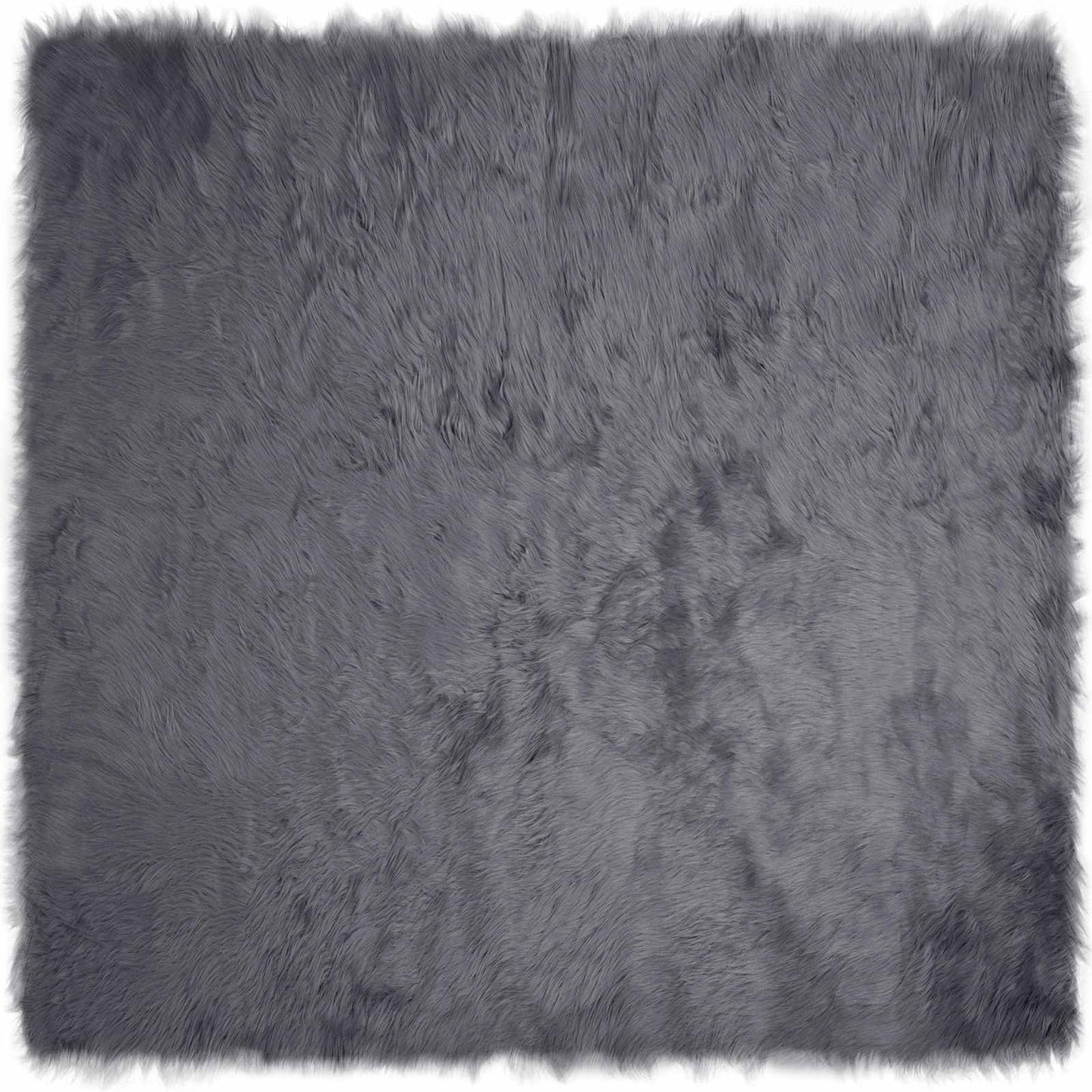 Vidaxl nep schapenvacht tapijt tafalla antraciet 240 x 240 cm