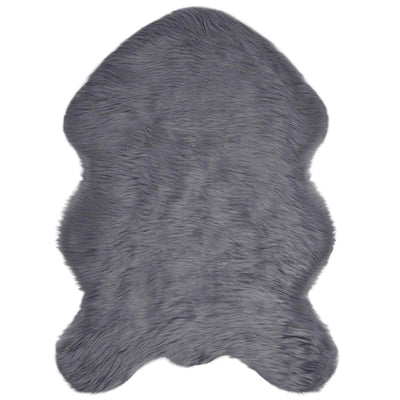 Vidaxl tappeto in finta pelle di pecora tafalla antracite 60 x 90 cm poliestere