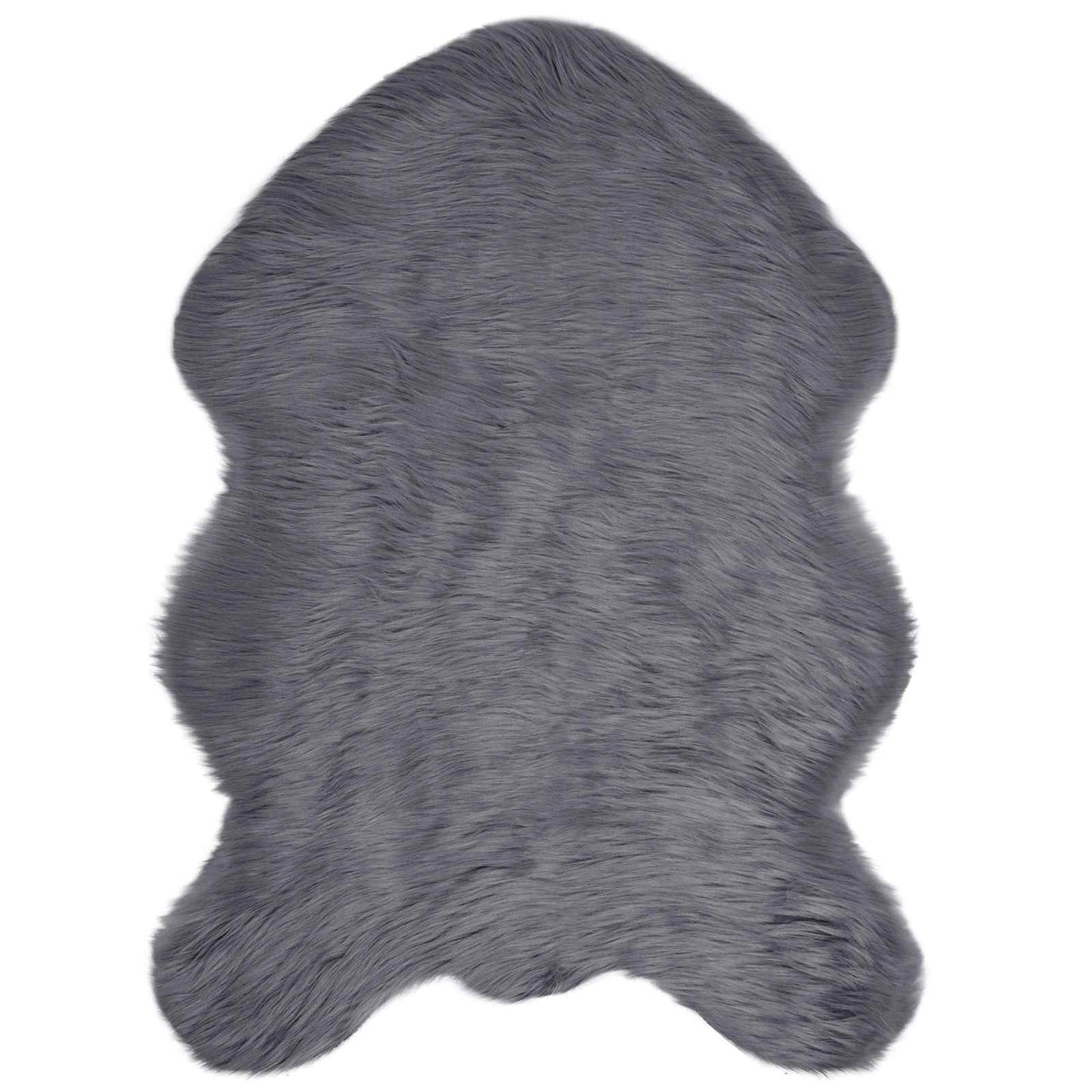 Vidaxl nep schapenvacht tapijt tafalla antraciet 80 x 120 cm polyester