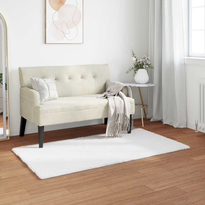 VidaXL alfombra de piel sintética de conejo oilte blanco 60 x 110 cm poliéster