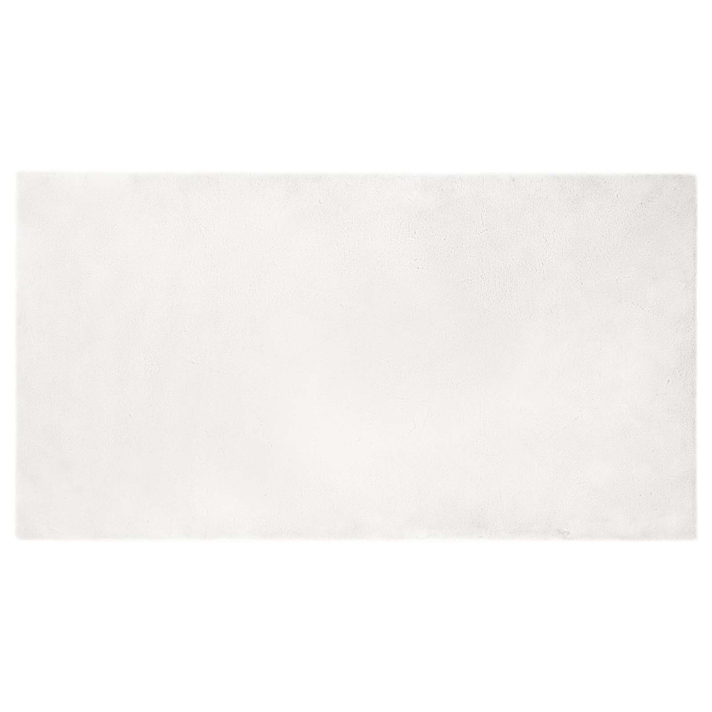 Vidaxl nep konijnenbont tapijt olite wit 80 x 150 cm polyester