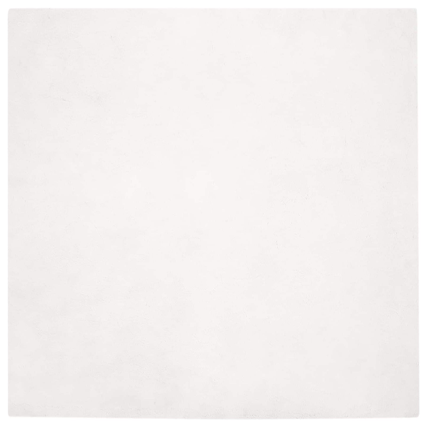 Vidaxl nep konijnenbont tapijt olite wit 160 x 160 cm polyester