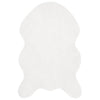 Vidaxl nep konijnenbont tapijt olite wit 80 x 120 cm polyester