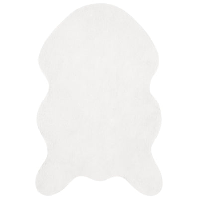 VidaXL alfombra de piel sintética de conejo oilte blanco 80 x 120 cm poliéster