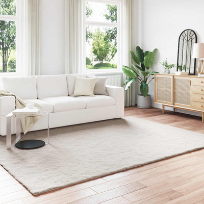 VidaXL alfombra de piel sintética de conejo beige oilte 200 x 280 cm poliéster