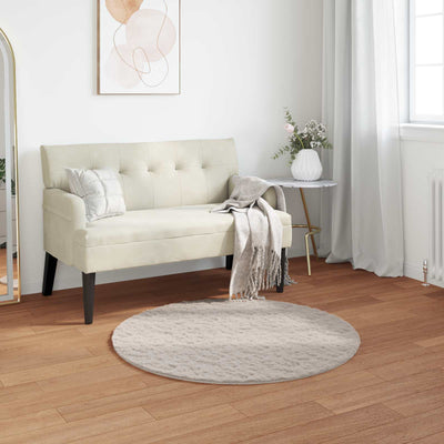 VidaXL alfombra de piel sintética de conejo beige oilte ø 120 cm poliéster