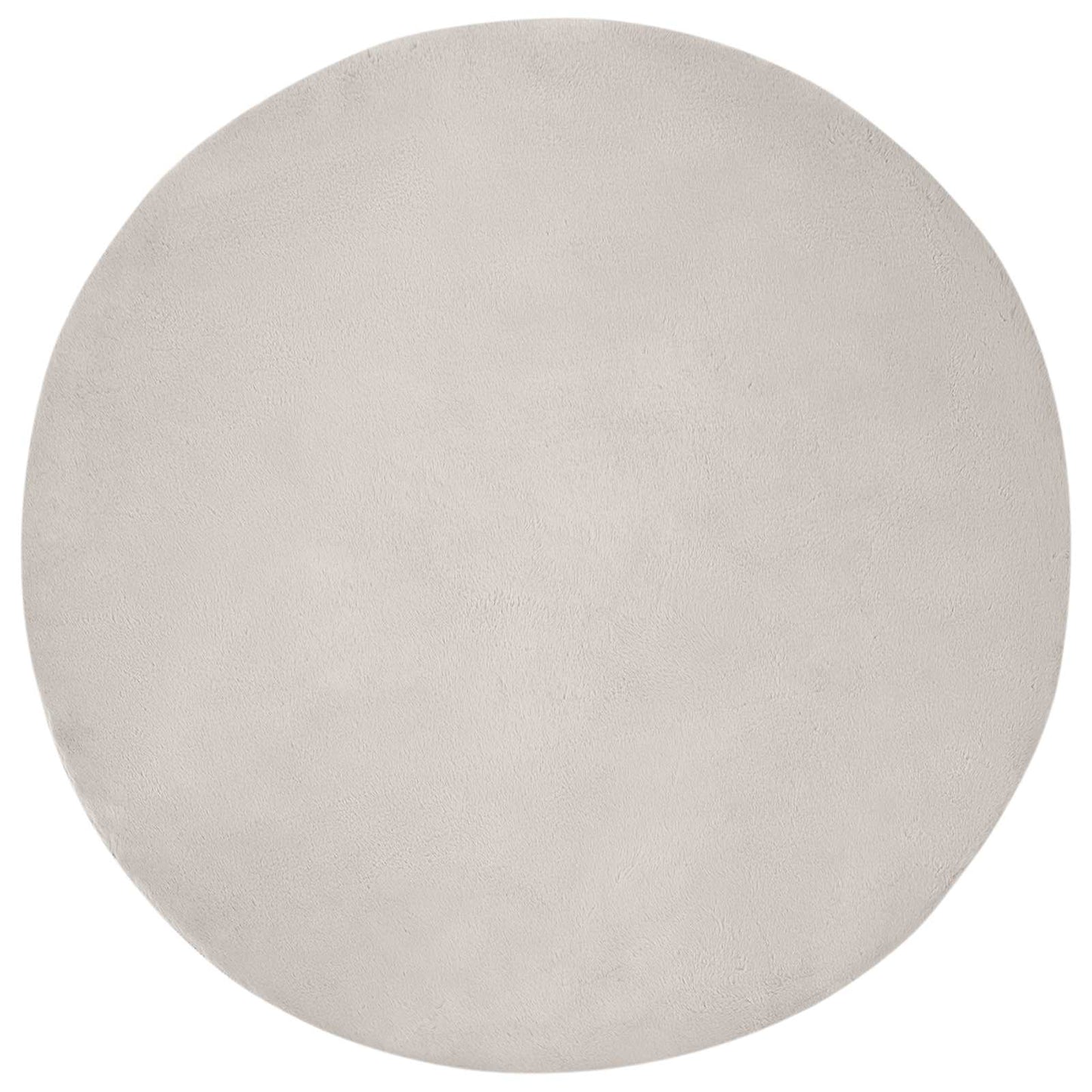 Vidaxl nep konijnenbont tapijt olite beige ø 160 cm polyester