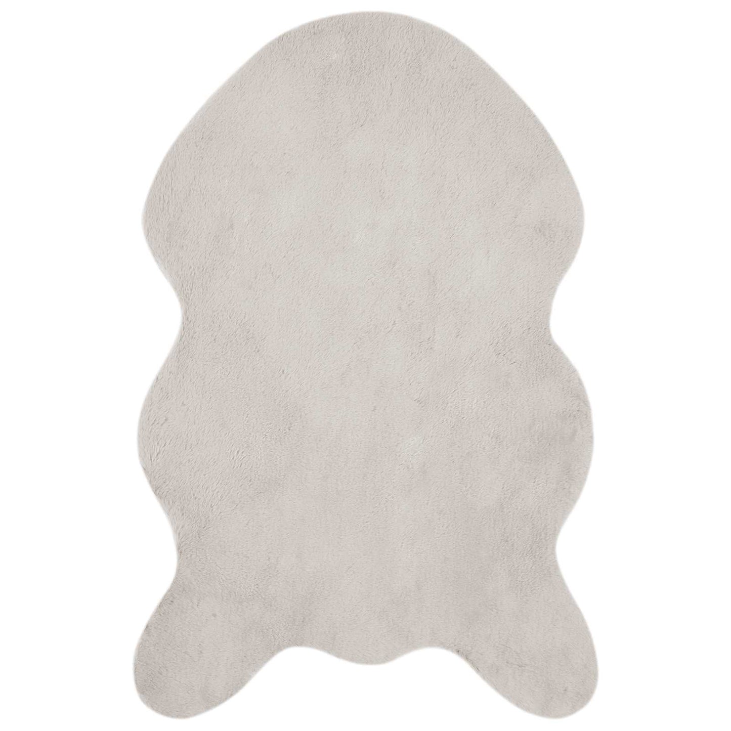 Vidaxl nep konijnenbont tapijt olite beige 50 x 80 cm polyester