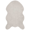 Vidaxl nep konijnenbont tapijt olite beige 60 x 90 cm polyester