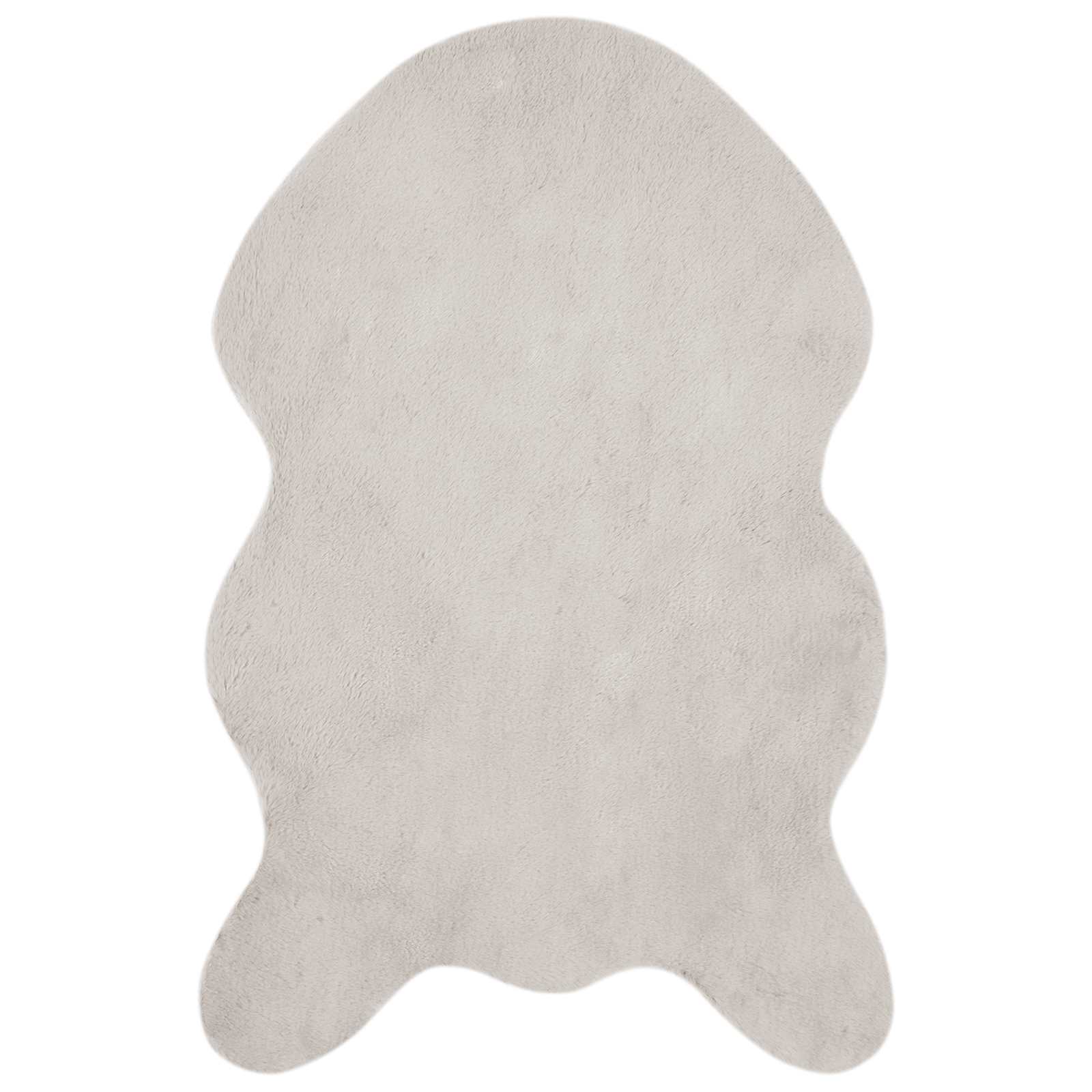 Vidaxl nep konijnenbont tapijt olite beige 60 x 90 cm polyester