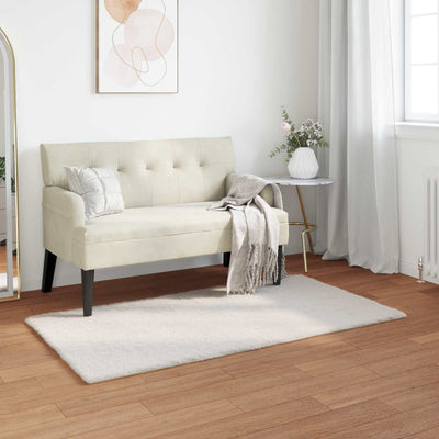 VidaXL alfombra de piel sintética de conejo crema oilte 80 x 150 cm poliéster