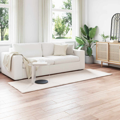 VidaXL tappeto in finta pelliccia di coniglio oilte crema 80 x 250 cm poliestere