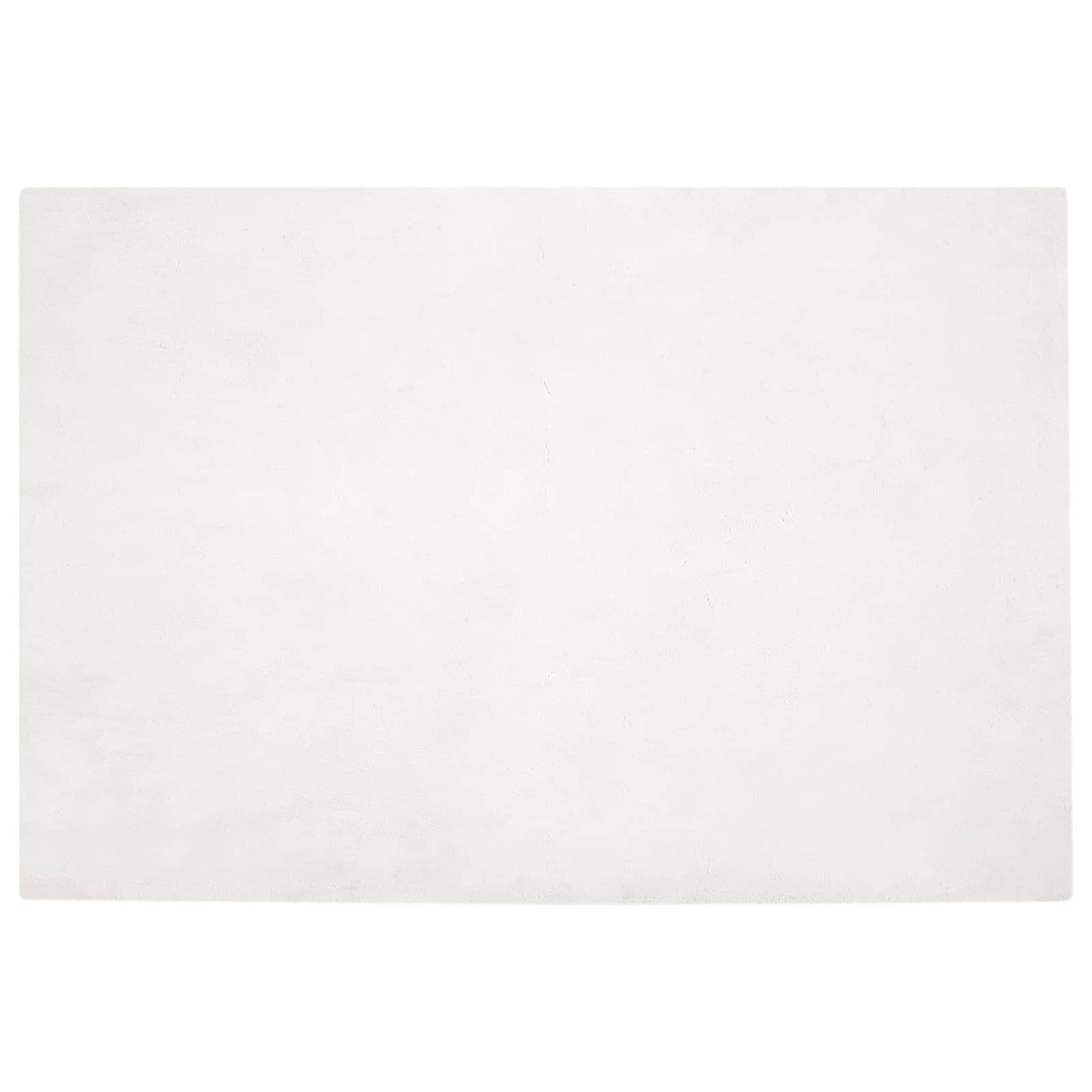 Vidaxl nep konijnenbont tapijt olite crème 140 x 200 cm polyester