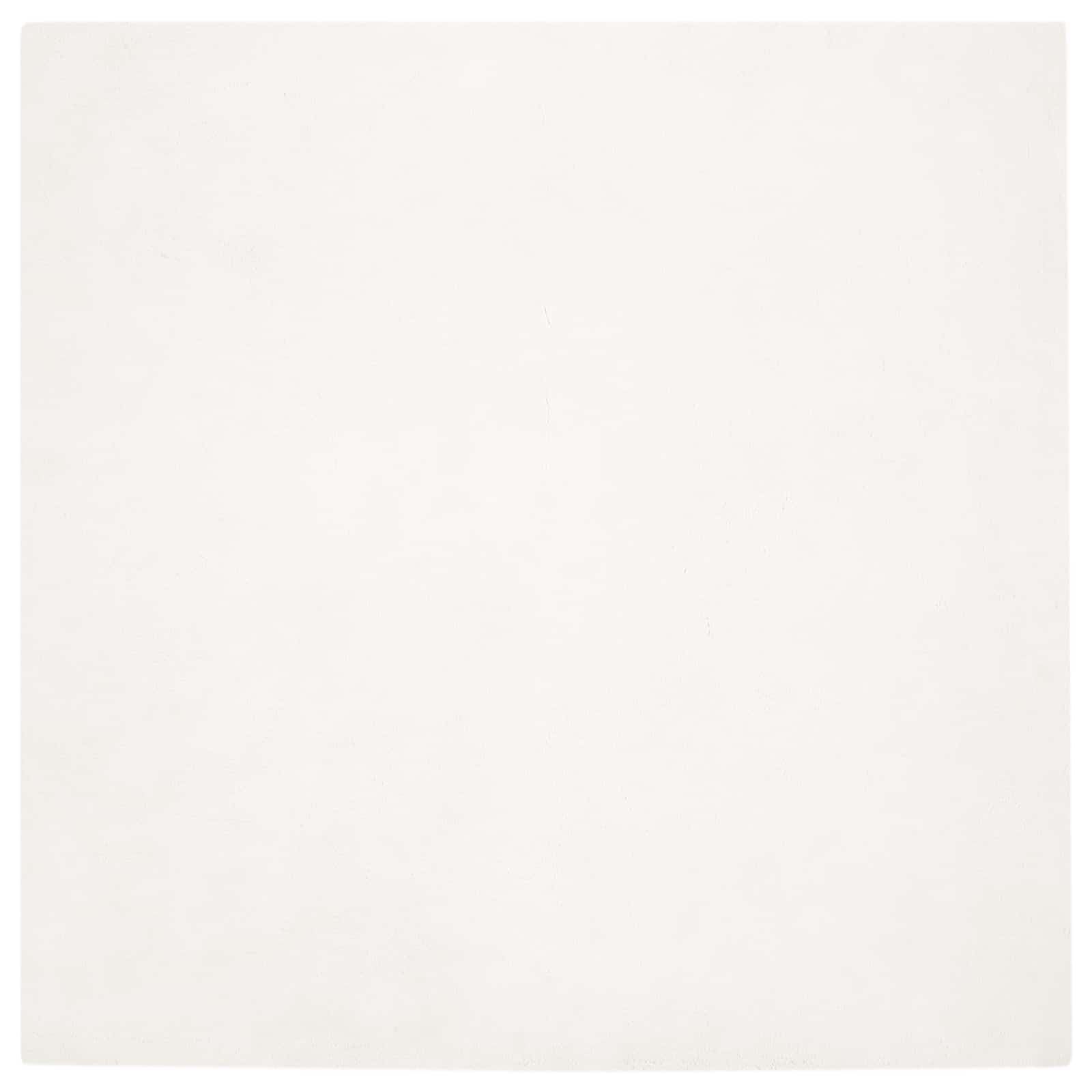 Vidaxl nep konijnenbont tapijt olite crème 160 x 160 cm polyester