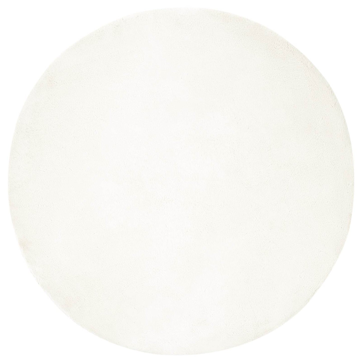 Vidaxl nep konijnenbont tapijt olite crème ø 160 cm polyester