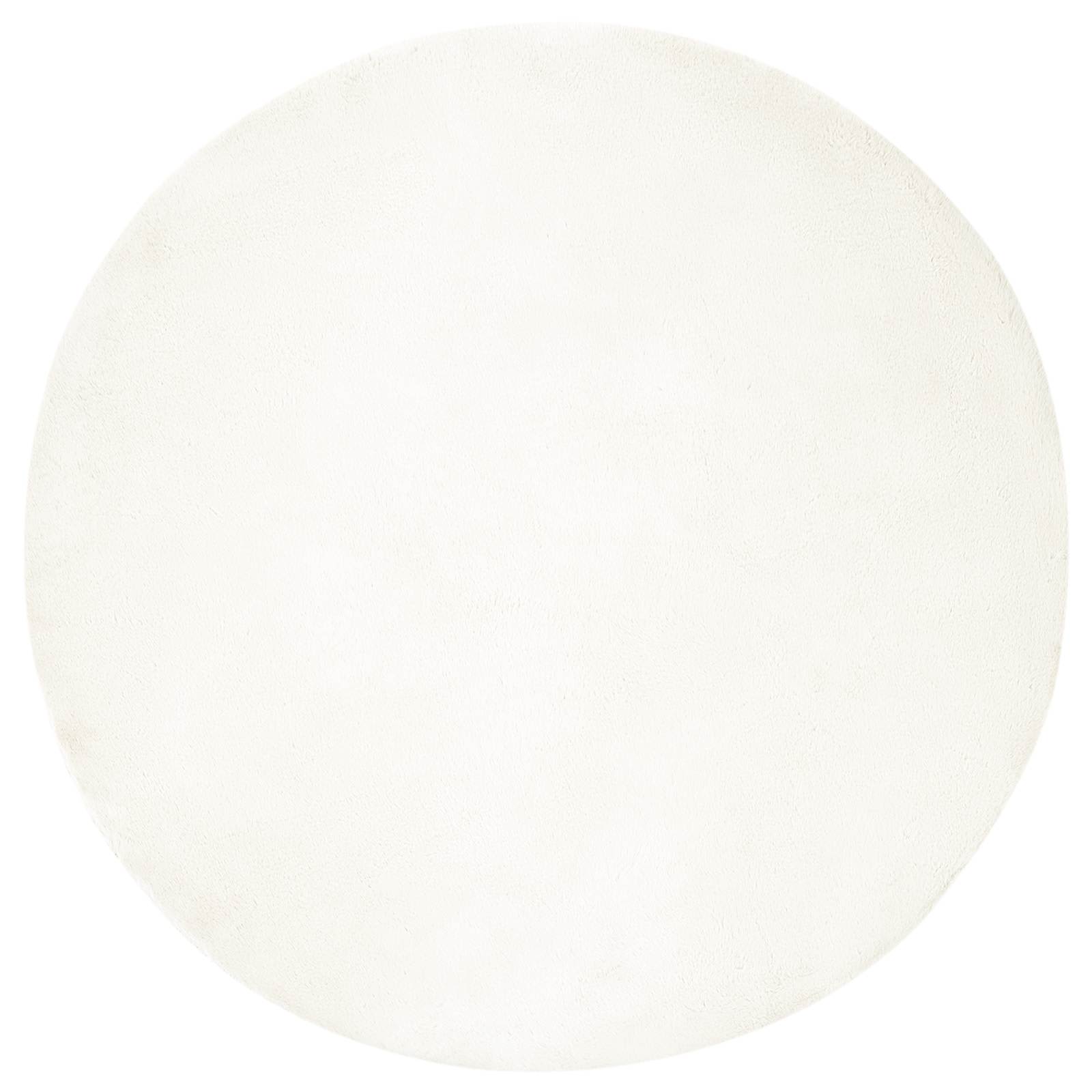 Vidaxl nep konijnenbont tapijt olite crème ø 160 cm polyester