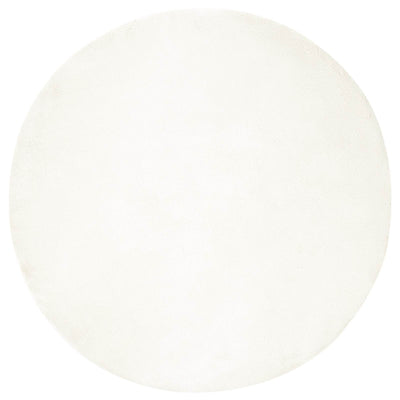 VidaXL alfombra de piel sintética de conejo oilte crema ø 200 cm poliéster