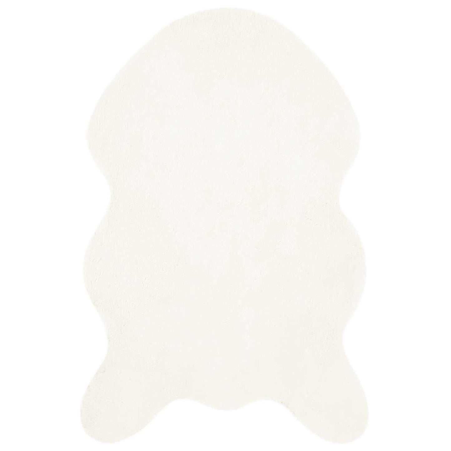 Vidaxl nep konijnenbont tapijt olite crème 60 x 90 cm polyester