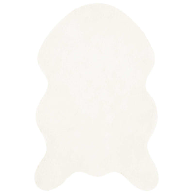 VidaXL tappeto in finta pelliccia di coniglio oilte crema 60 x 90 cm in poliestere