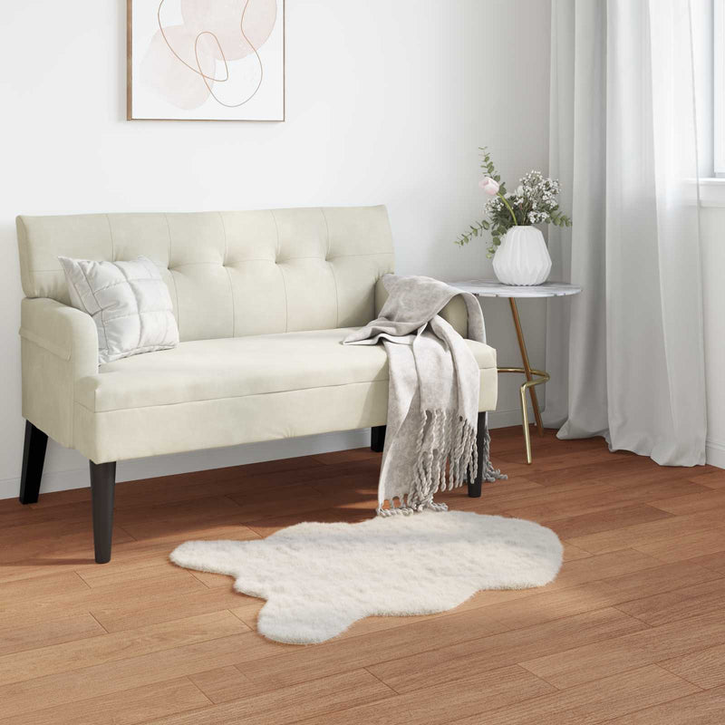 Vidaxl nep konijnenbont tapijt olite crème 80 x 120 cm polyester