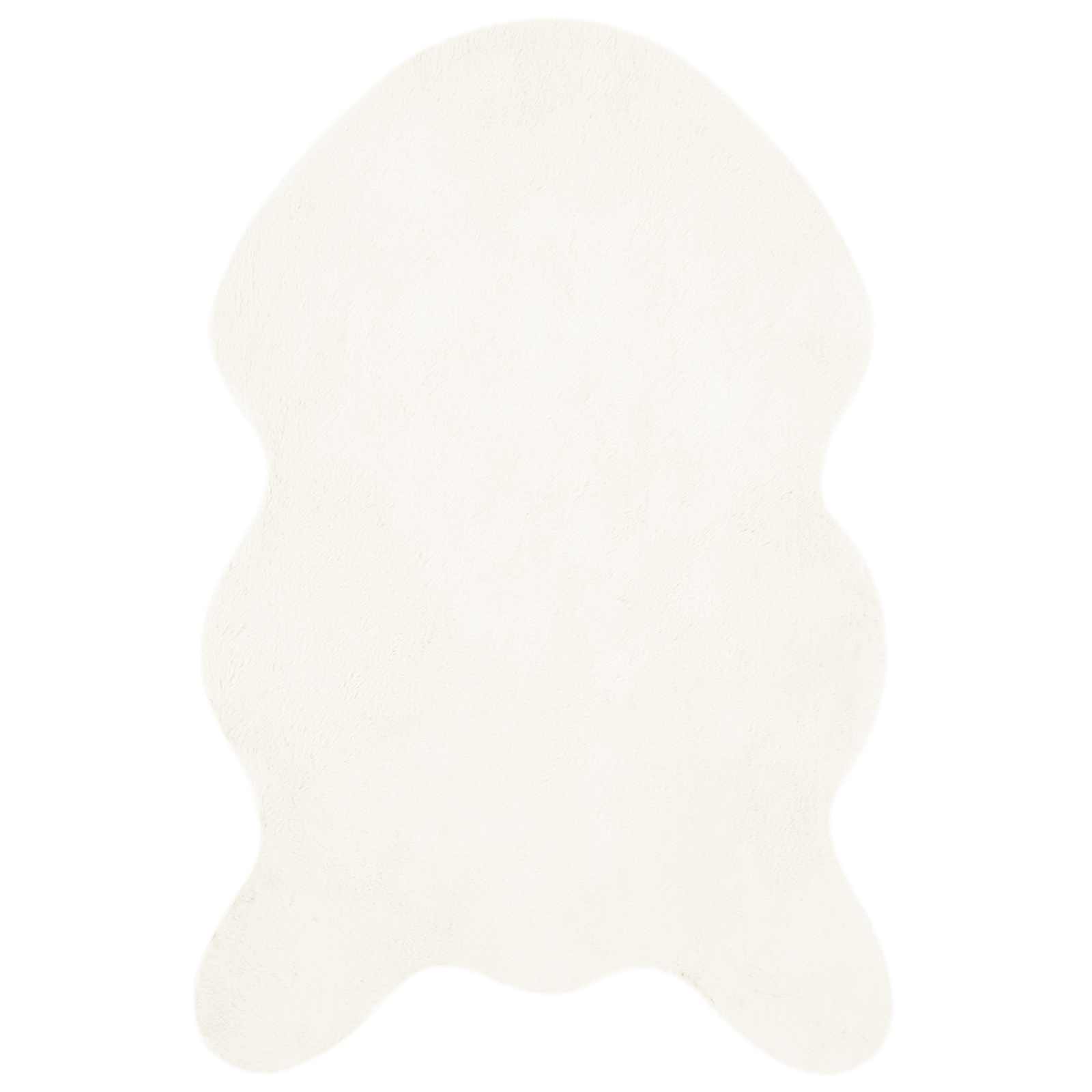 Vidaxl nep konijnenbont tapijt olite crème 80 x 120 cm polyester