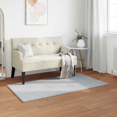 VidaXL alfombra de piel sintética de conejo gris oilte 80 x 150 cm poliéster