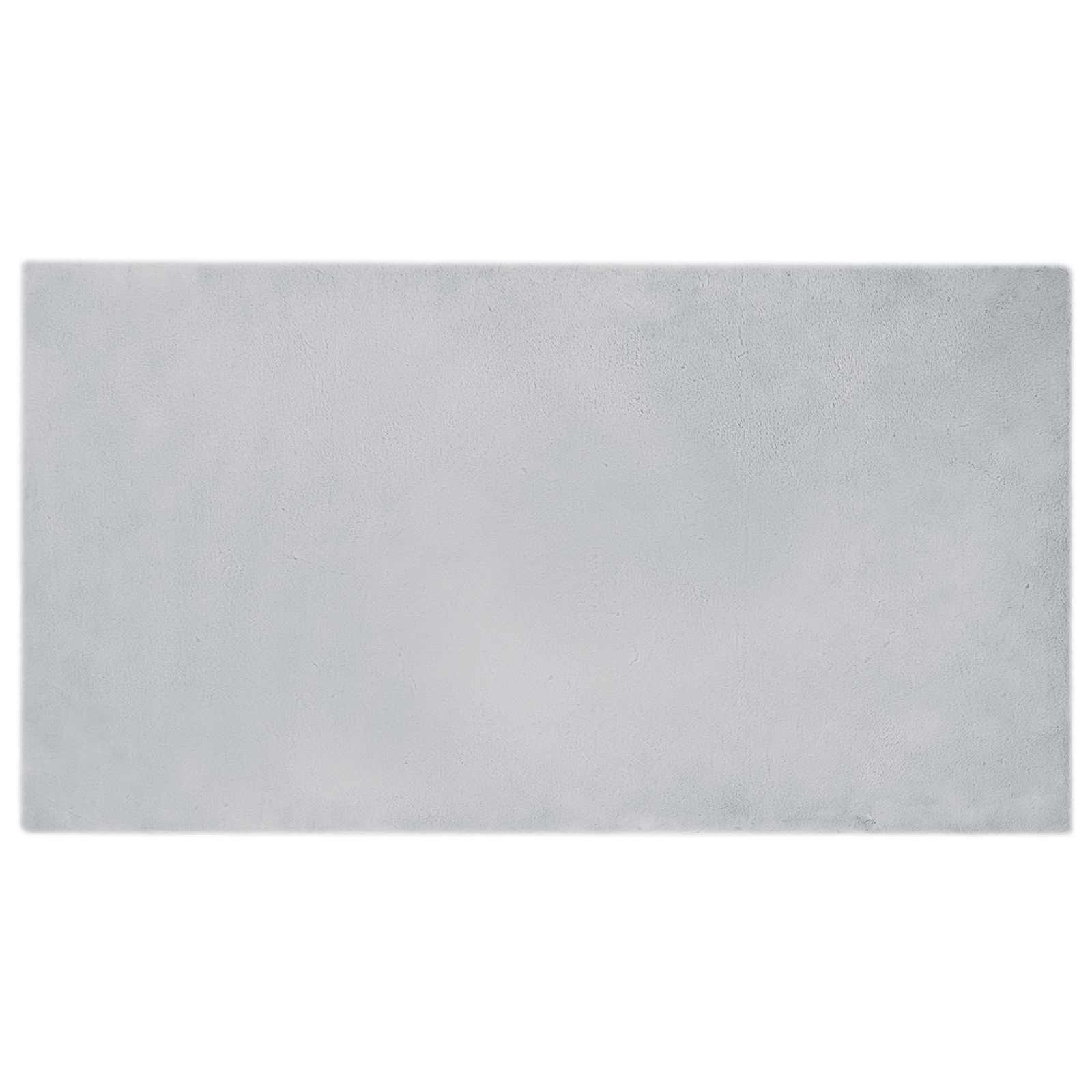 Vidaxl nep konijnenbont tapijt olite grijs 80 x 150 cm polyester