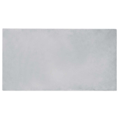VidaXL alfombra de piel sintética de conejo gris oilte 80 x 150 cm poliéster
