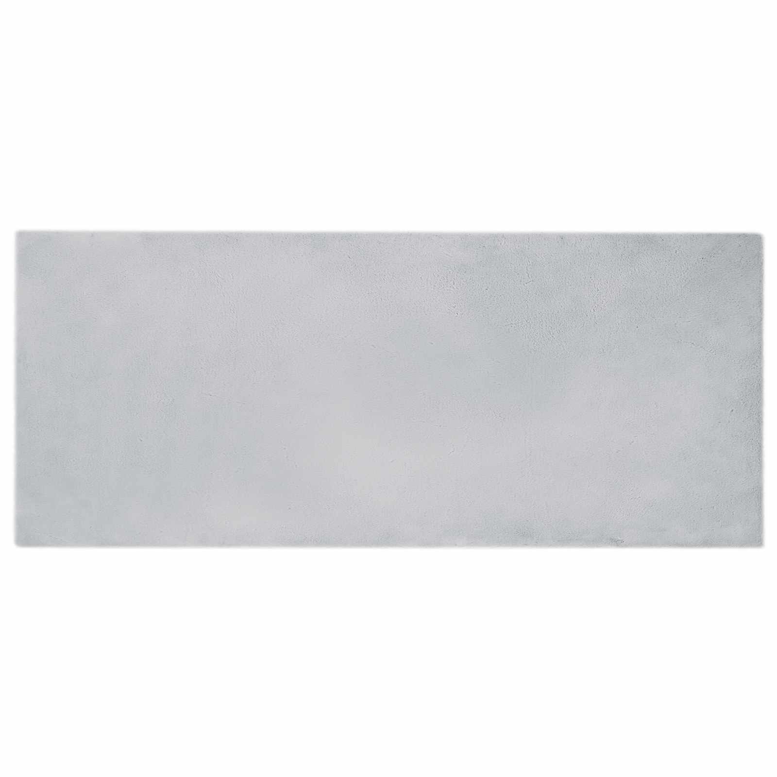 Vidaxl nep konijnenbont tapijt olite grijs 80 x 200 cm polyester