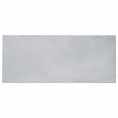 VidaXL alfombra de piel sintética de conejo gris oilte 80 x 200 cm poliéster
