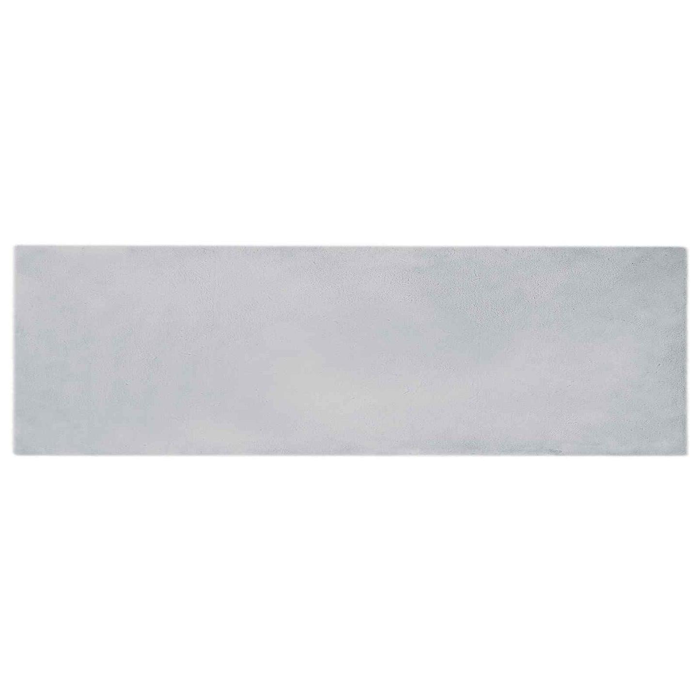 Vidaxl nep konijnenbont tapijt olite grijs 80 x 250 cm polyester