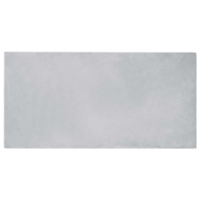 VidaXL alfombra de piel sintética de conejo gris oilte 100 x 200 cm poliéster