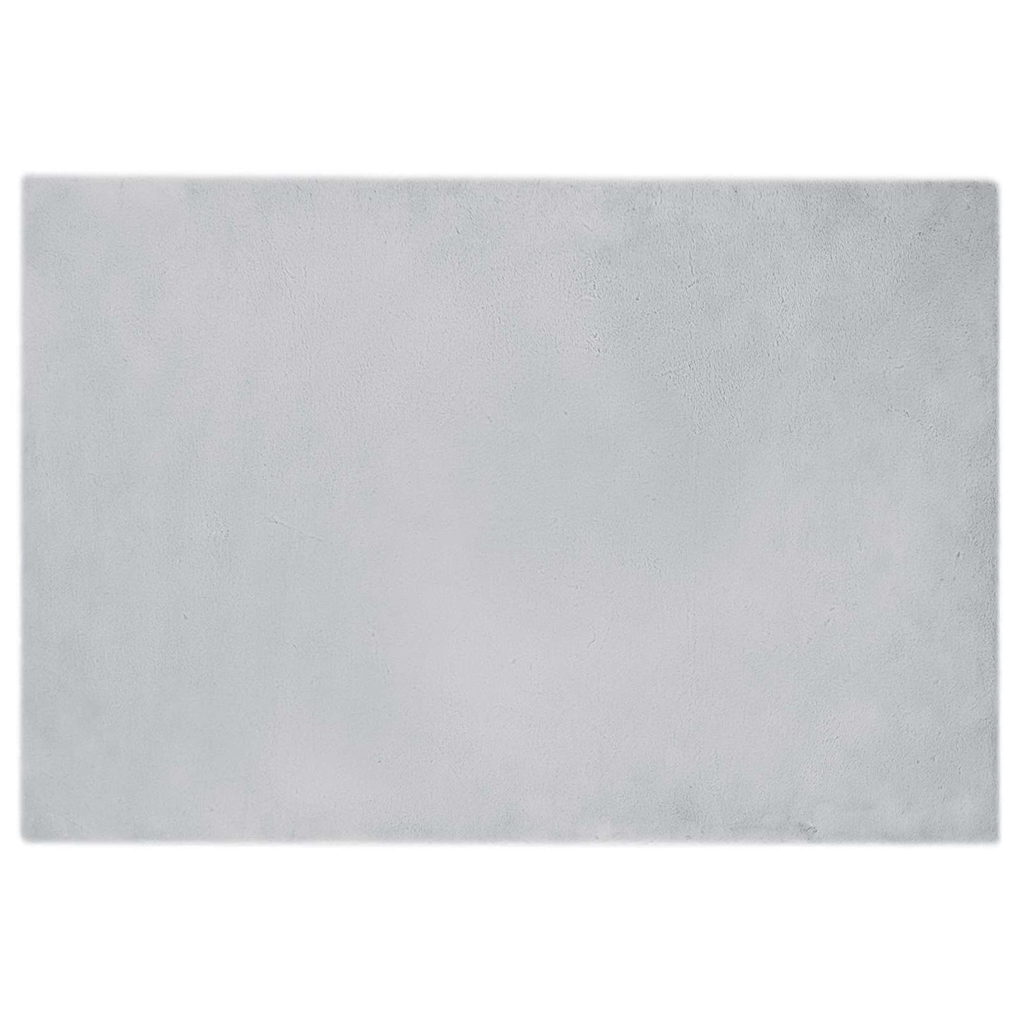 Vidaxl nep konijnenbont tapijt olite grijs 120 x 170 cm polyester