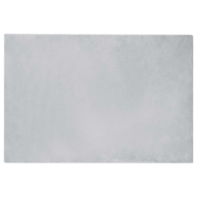 VidaXL alfombra de piel sintética de conejo gris oilte 120 x 170 cm poliéster