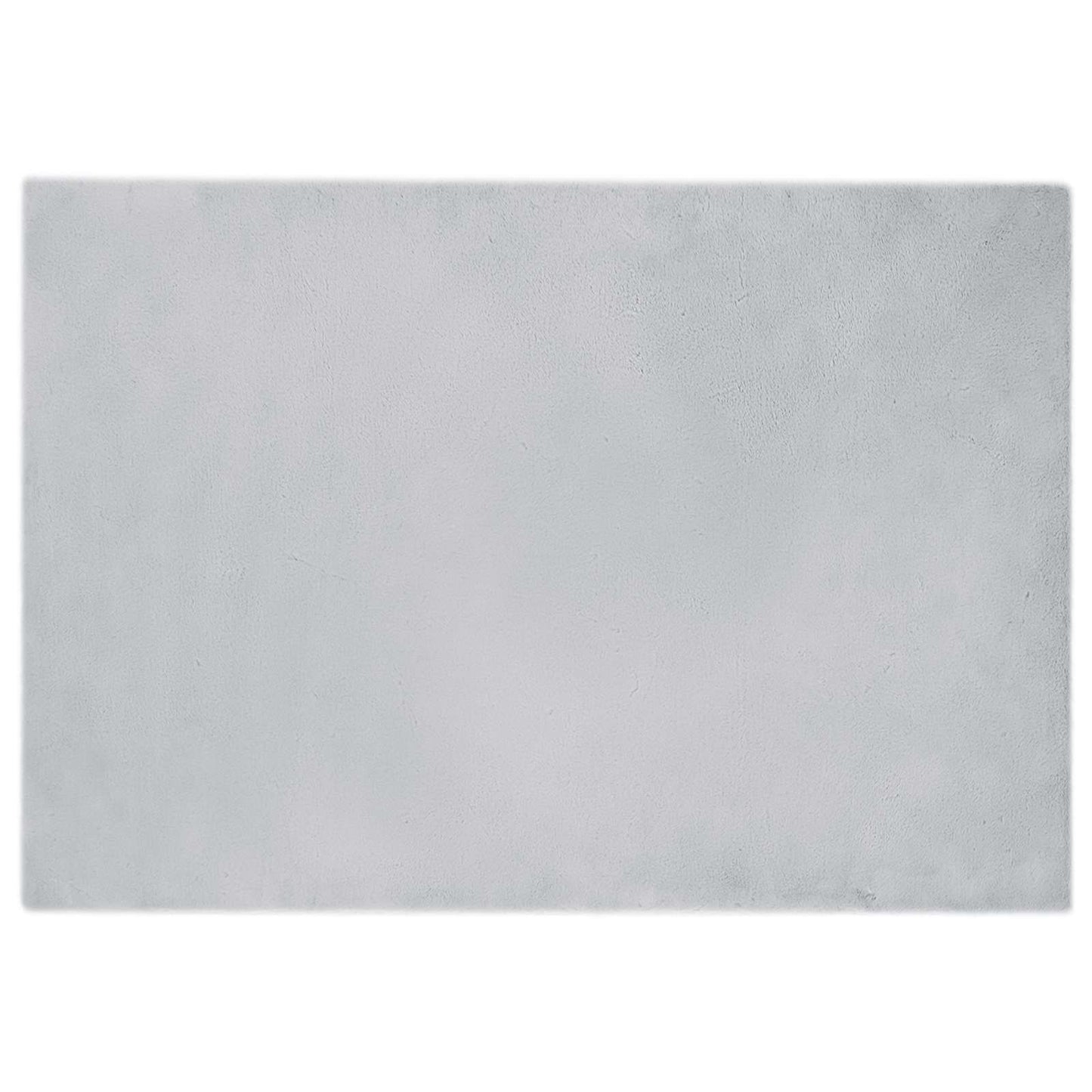 Vidaxl nep konijnenbont tapijt olite grijs 140 x 200 cm polyester