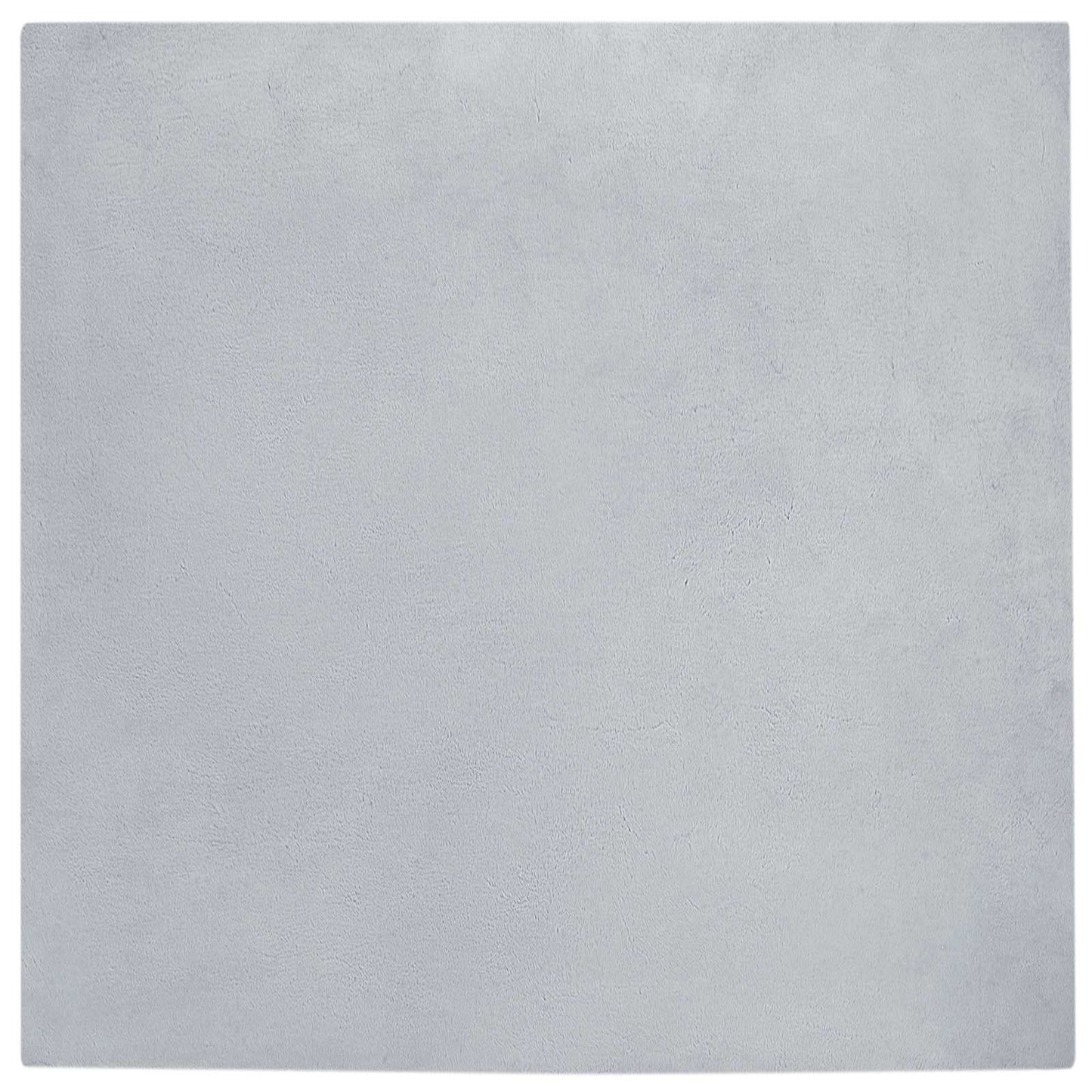 Vidaxl nep konijnenbont tapijt olite grijs 120 x 120 cm polyester