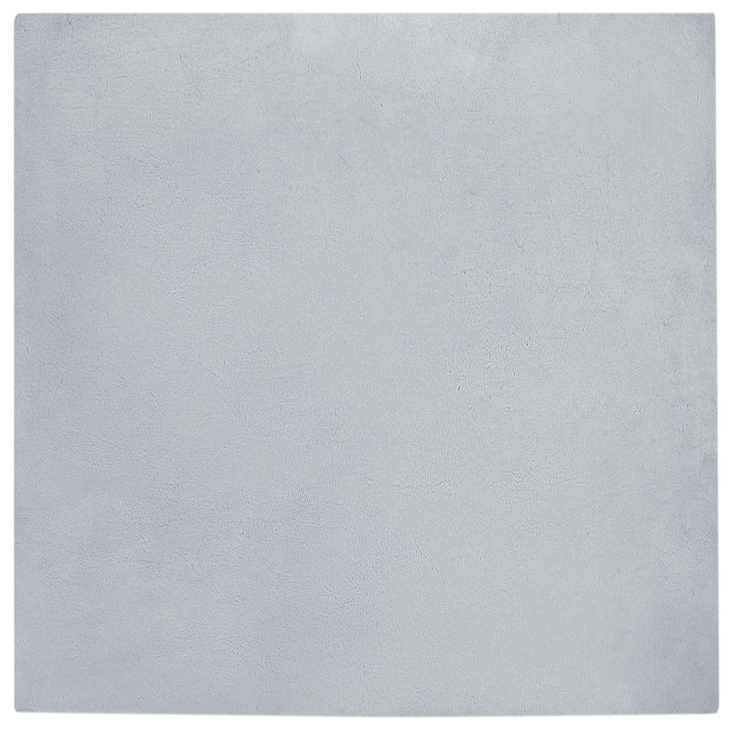 Vidaxl nep konijnenbont tapijt olite grijs 240 x 240 cm polyester