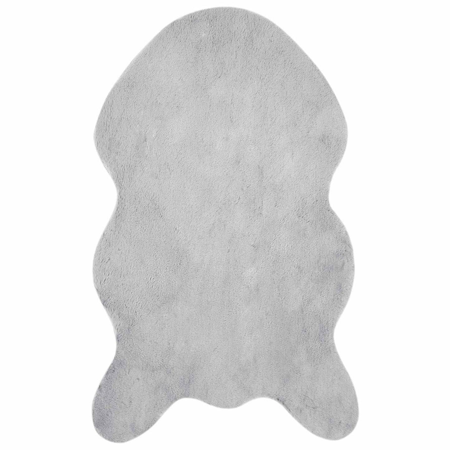 Vidaxl nep konijnenbont tapijt olite grijs 50 x 80 cm polyester