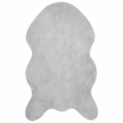 VidaXL alfombra de piel sintética de conejo gris oilte 50 x 80 cm poliéster