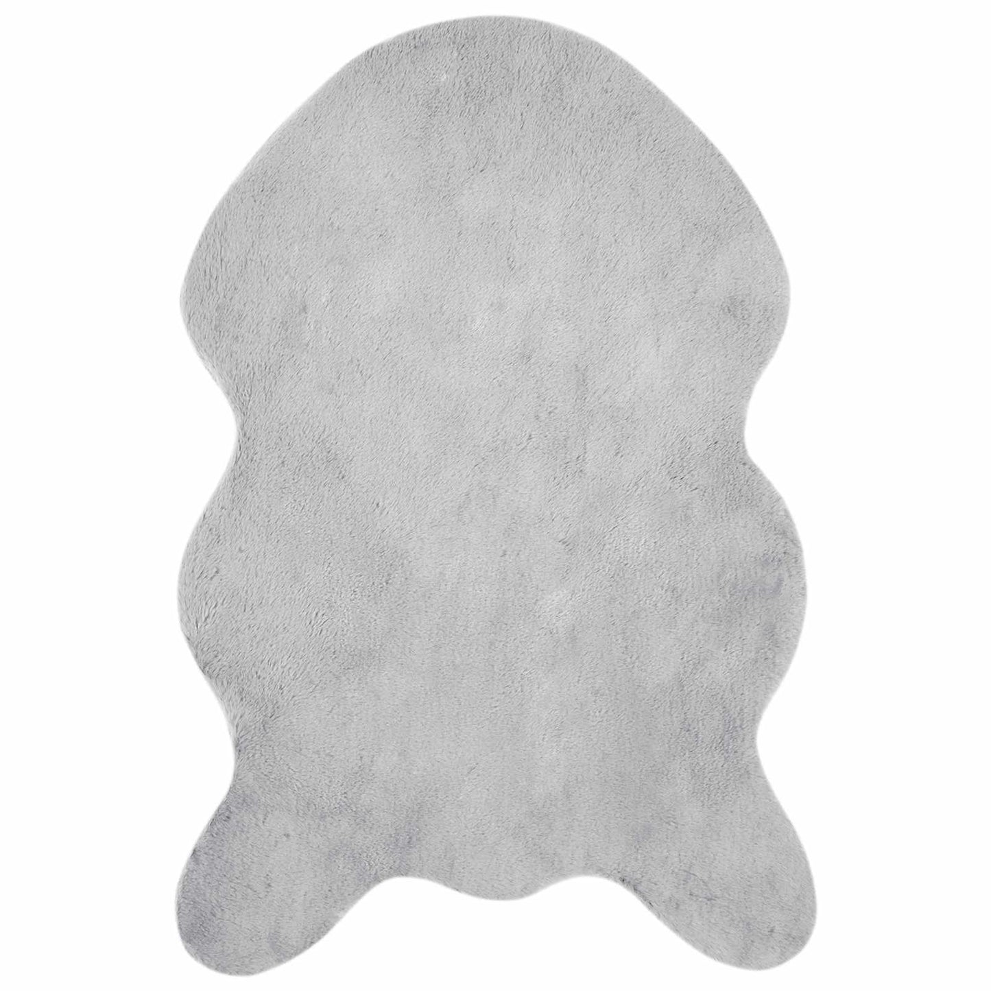 Vidaxl nep konijnenbont tapijt olite grijs 60 x 90 cm polyester