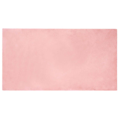 VidaXL alfombra de piel sintética de conejo rosa oilte 80 x 150 cm poliéster