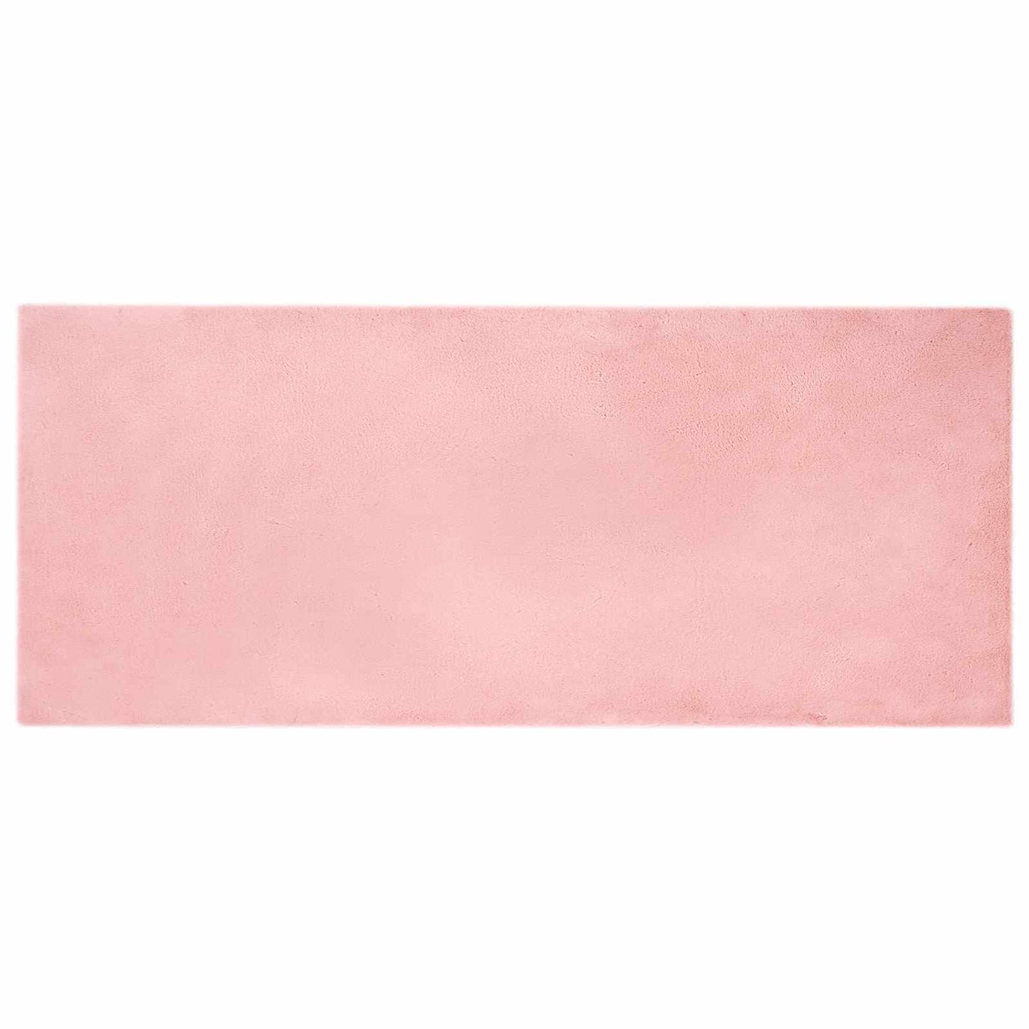 Vidaxl nep konijnenbont tapijt olite roze 80 x 200 cm polyester