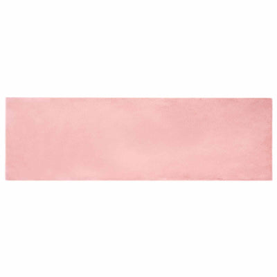 VidaXL alfombra de piel sintética de conejo rosa oilte 80 x 250 cm poliéster